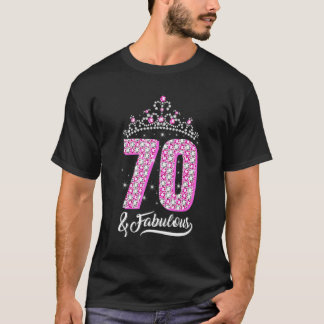 T-shirt 70 Et Fabuleux 70e anniversaire Diamond Crown Wome