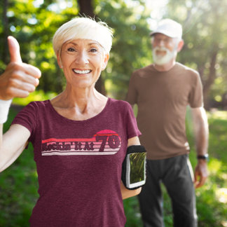 T-shirt 70 et Swanky Retro Palette rose Vintage coucher de