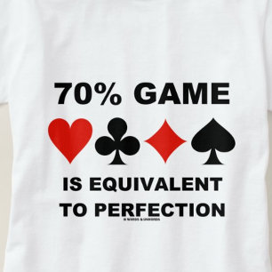 T-shirt 70% Jeu Est Équivalent Aux Costumes De Carte De Pe