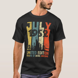 T-shirt 70e anniversaire 70 ans Juillet 1952
