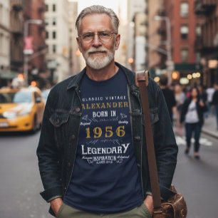 T-shirt 70e Anniversaire Classique Vintage 1956 Légendaire