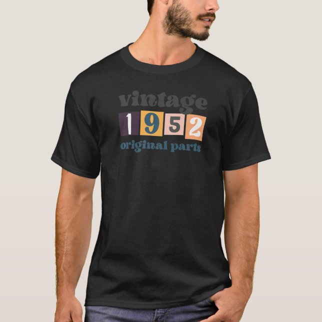 T-shirt 70e anniversaire Cool Tee - shirts graphiques 1952 (Devant)