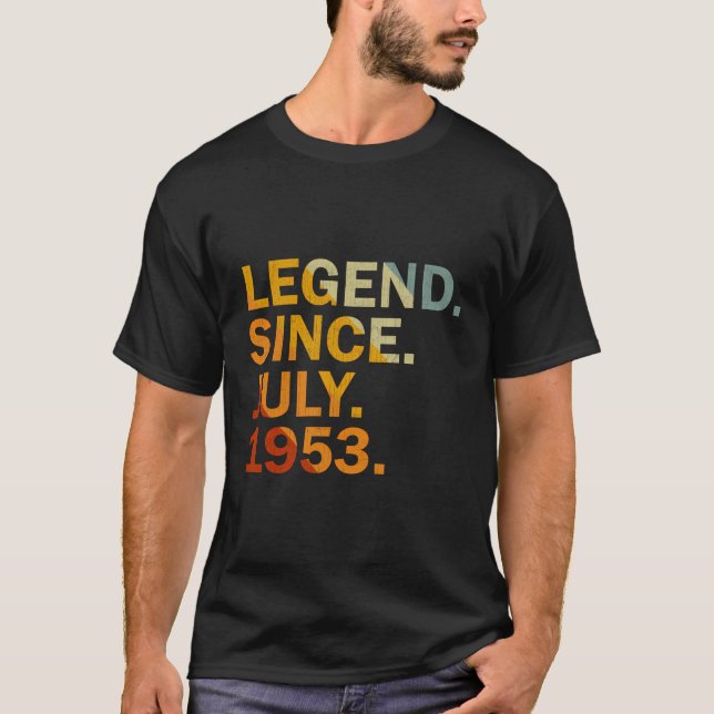 T-shirt 70E Anniversaire Décorations 70 Ans Légende Depuis (Devant)