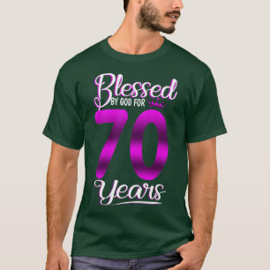 T-shirt 70e anniversaire Dons bénis par Dieu pour 70 ans O