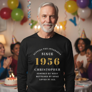 T-shirt 70e anniversaire personnalisé 1956 Ajouter un nom