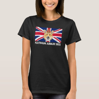 T-shirt 70e anniversaire Platinum Jubilee Cute Corgi