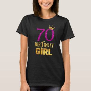 T-shirt 70e anniversaire Queen Girl Princess pour 70 ans