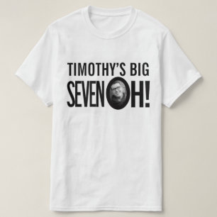 T-shirt 70e anniversaire sept oh nom personnalisé photo mo