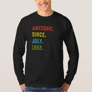T-shirt 70e anniversaire stupéfiant depuis juillet 1952 70