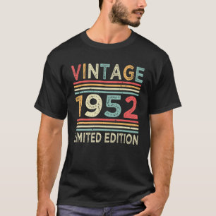 T-shirt 70E Anniversaire Vintage 1952 Édition Limitée 70 A