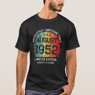 T-shirt 70e Birthday Absolue Awesome Since Août 1952