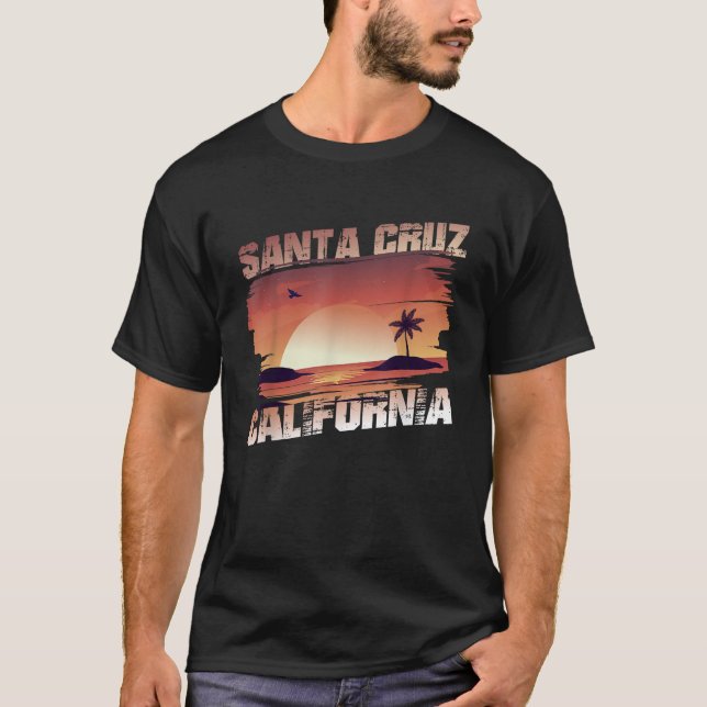 T-shirt 70er 80er en Californie Ville Père Noël Cruz (Devant)