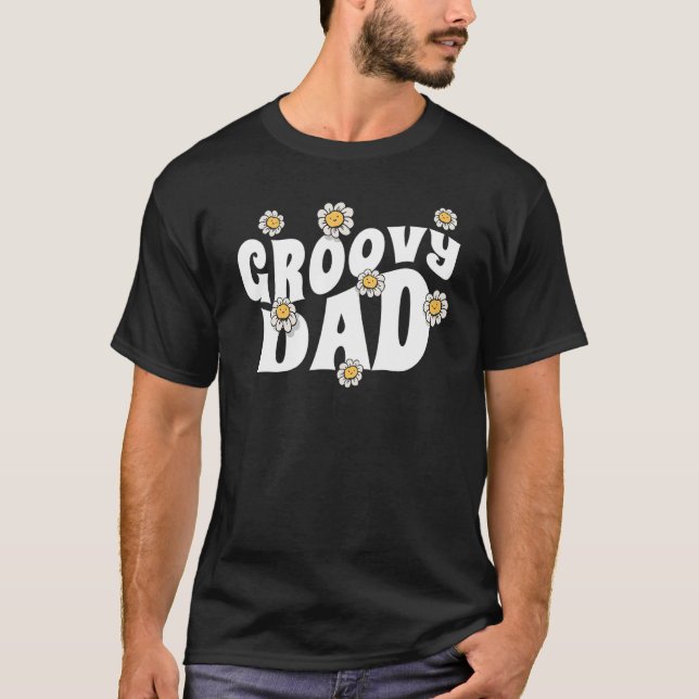 T-shirt 70s Boho Design Groovy Dad (Devant)