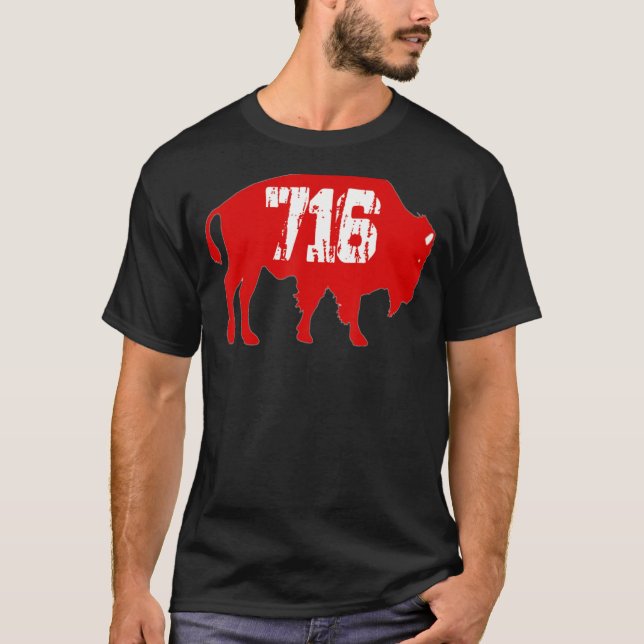 T-shirt 716 Indicatif régional Buffalo New York.BFLO WNY (Devant)