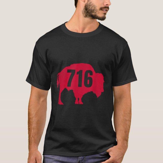 T-shirt 716 Indicatif régional Buffalo New York BFLO WNY (Devant)