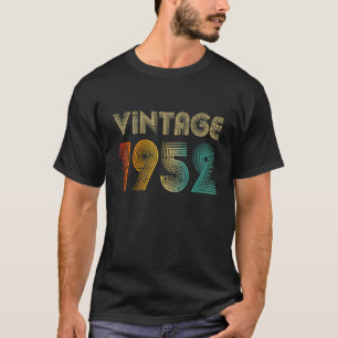 T-shirt 71E Anniversaire Vintage 1952 71 Ans Homme W