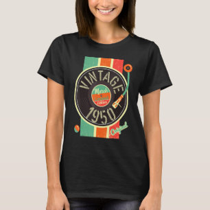 T-shirt 72 Anniversaire Homme 1950 Mars Tourne-disque Viny
