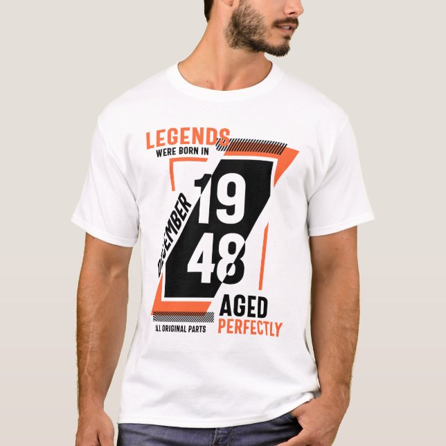 T-shirt 73E Anniversaire Légendes Sont Nées En Décembre 19 (Devant)