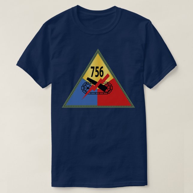 T-shirt 756e Bataillon de chars SSI x (Design devant)