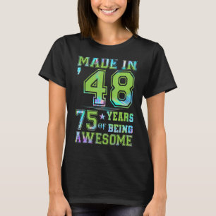 T-shirt 75 ans 75e anniversaire Fille Hommes Femmes Fabriq