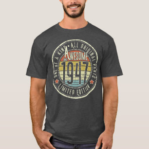 T-shirt 75 Ans Awesome depuis 1947 75e Anniversaire Rétro