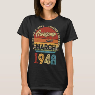 T-shirt 75 ans Vieux mars 1948 75e anniversaire 2