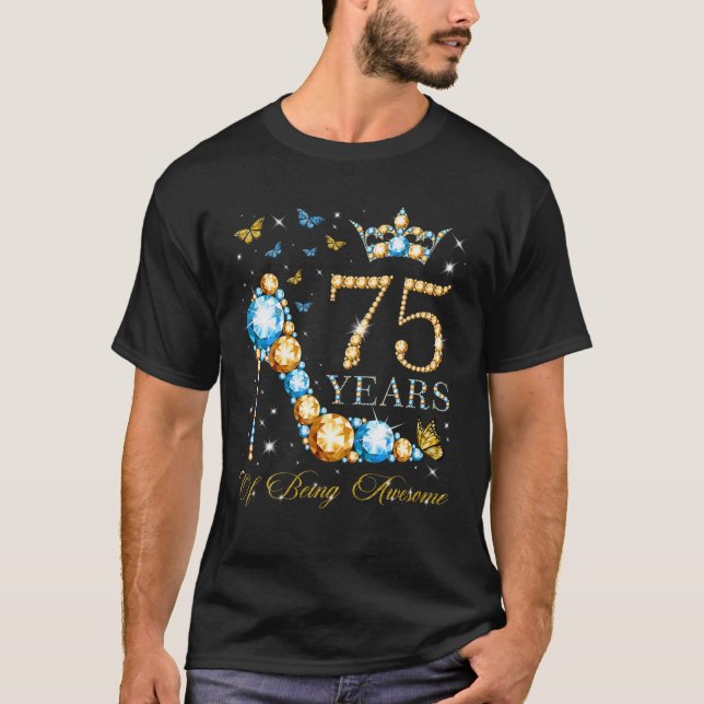 T-shirt 75E Anniversaire 75 Ans D'Être Impressionnant 75 A (Devant)