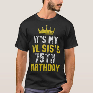 T-shirt 75e Anniversaire De La Couronne Jaune Pour Soeur D