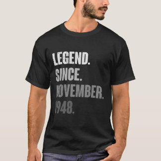 T-shirt 75E Anniversaire Drôle 75 Ans Anniversaire Novembr