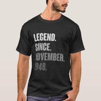 T-shirt 75E Anniversaire Drôle 75 Ans Anniversaire Novembr