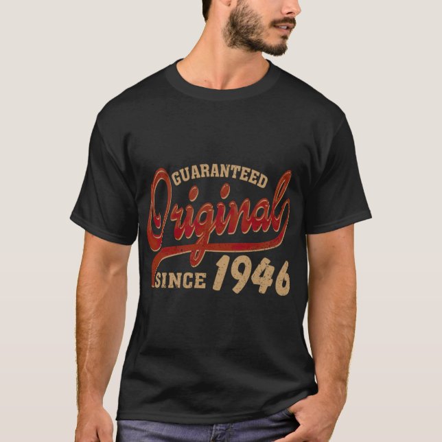 T-shirt 75e anniversaire Idées cadeaux T-shirtGaranti depu (Devant)