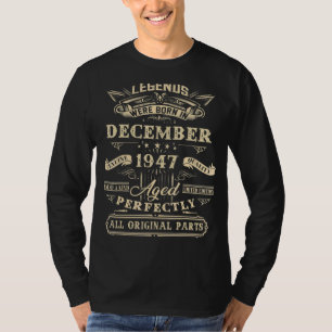 T-shirt 75e Anniversaire Légendes Né En Décembre 1947 75 A