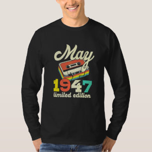 T-shirt 75e anniversaire mai 1947 Cassette Vintage
