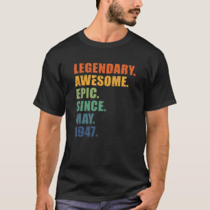 T-shirt 75e anniversaire, mai 1947, Hommes et Femmes, Anni
