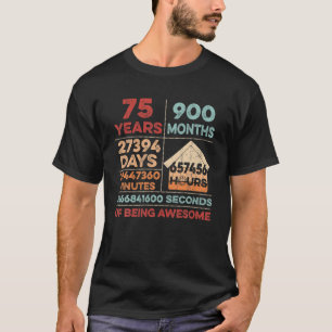 T-shirt 75E Anniversaire vintage 75 Ans Être Impressionnan