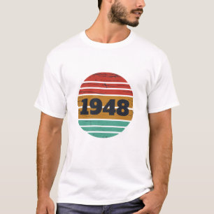 T-shirt 75e anniversaire vintage personnalisé