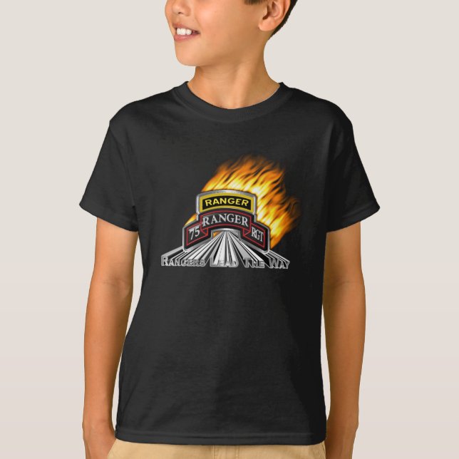 T-shirt 75e Régiment de Rangers "Les Rangers mènent le che (Devant)
