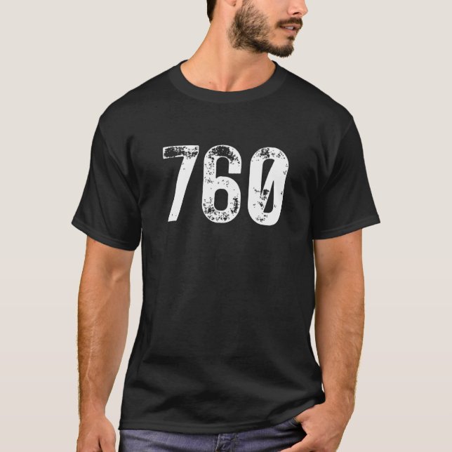 T-shirt 760 Area Code Oceanside CA Mobile Telephone Area C (Devant)