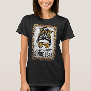 T-shirt 76 Ans Awesome depuis 1946 Leopard 76th Birth