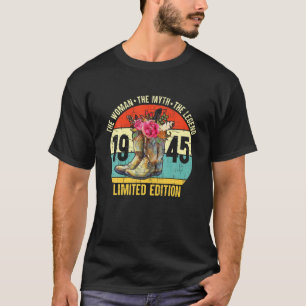 T-shirt 77 Ans 1945 Edition Limitée Boots Cowboy Wes