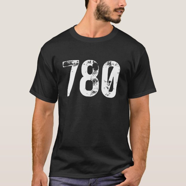 T-shirt 780 Indicatif régional Edmonton AB Zone téléphoniq (Devant)