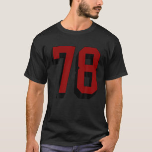 T-shirt 78 Numéro 78 Varsity Fan Sports Team White Jersey