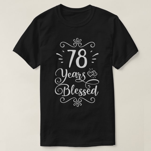 T-shirt 78e anniversaire 78 ans béni Religieux Jésus Dieu (Design devant)
