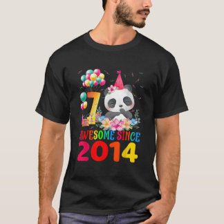 T-shirt 7 7ème Panda Incroyable Depuis 2014