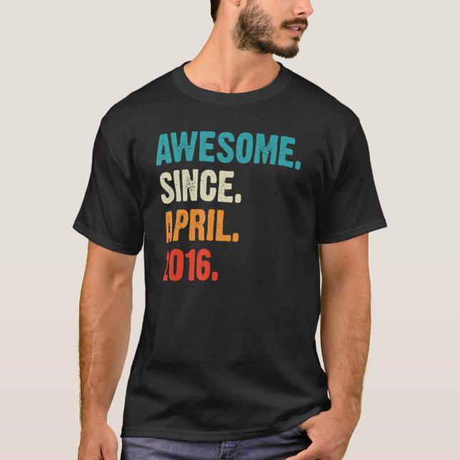 T-shirt 7 An Garçon 7e anniversaire Awesome depuis le 20 a (Devant)