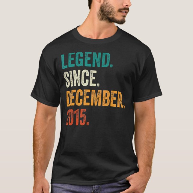 T-shirt 7 Ancienne légende depuis décembre 2015 7e anniver (Devant)