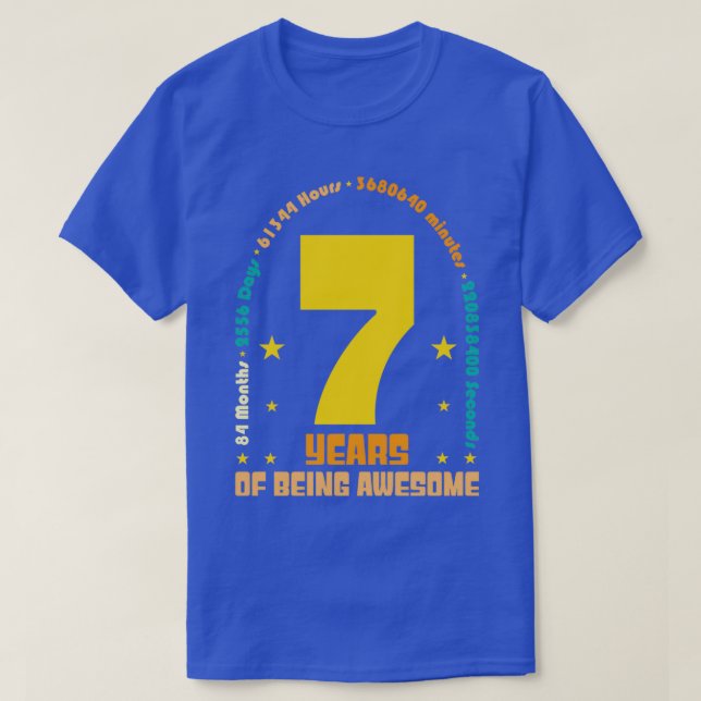 T-shirt 7 Anniversaire grand cadeau (Design devant)