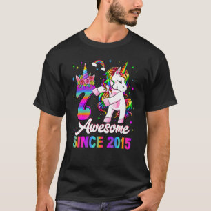 T-shirt 7 ans 7e anniversaire Unicorn Girl Awesome Sinc