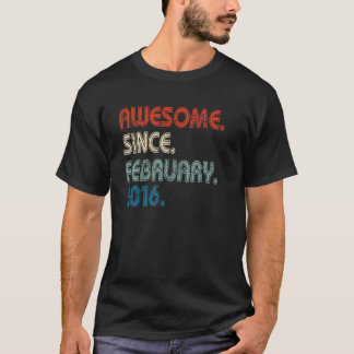 T-shirt 7 ans 7ème anniversaire Incroyable depuis le 20 fé
