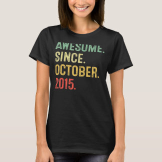 T-shirt 7 Ans Awesome depuis Octobre 2015 7e anniversaire